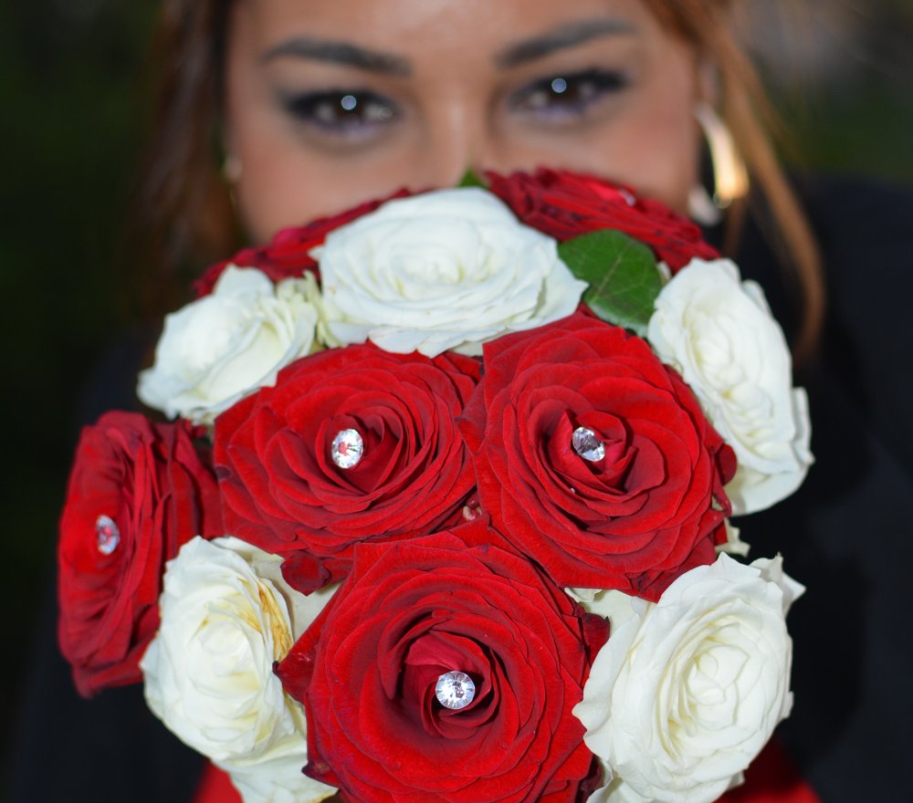 bouquet mariage rouge et blanc